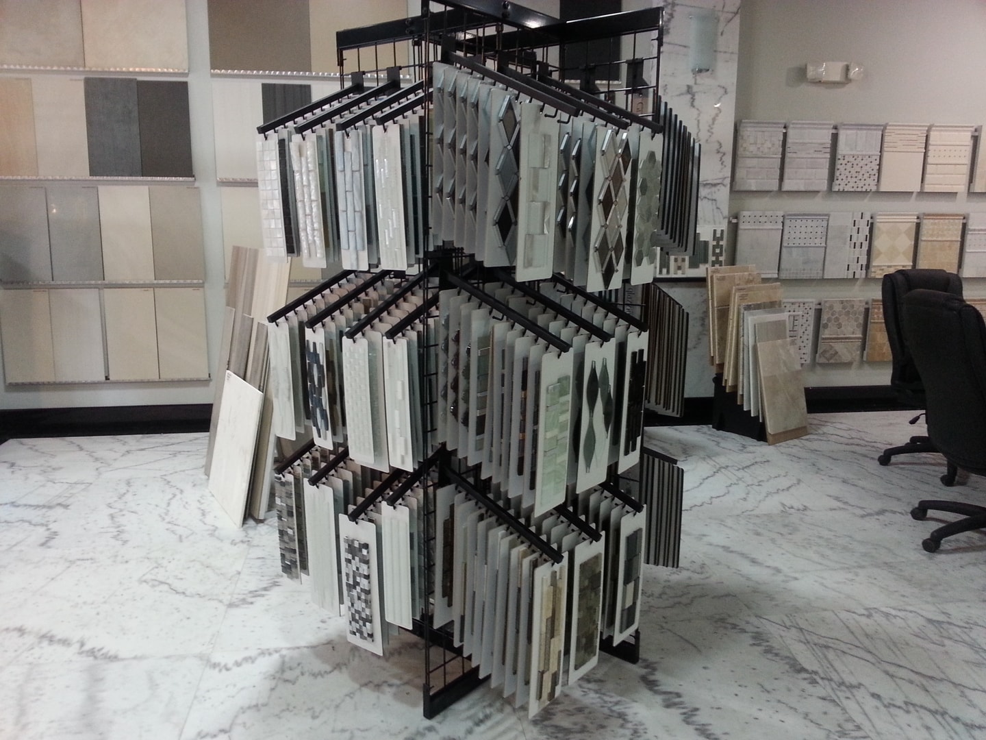 SMI Stone Gallery showroom tile sample rack