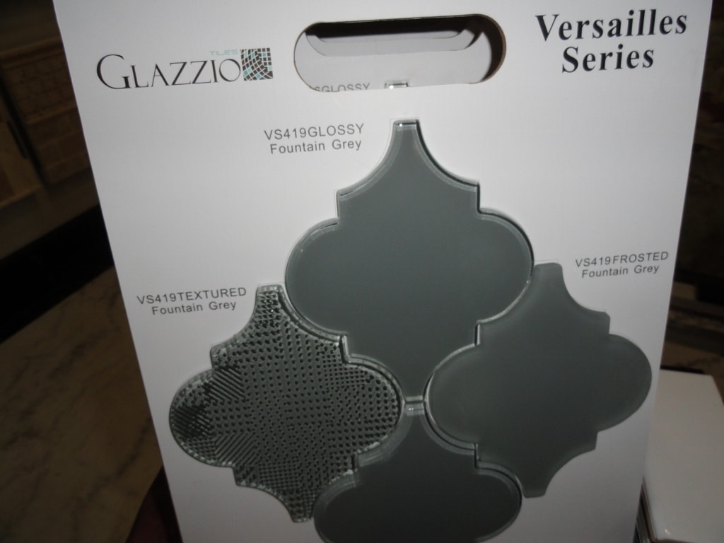Glazzio Versailles Series — Fountain Grey tile samples